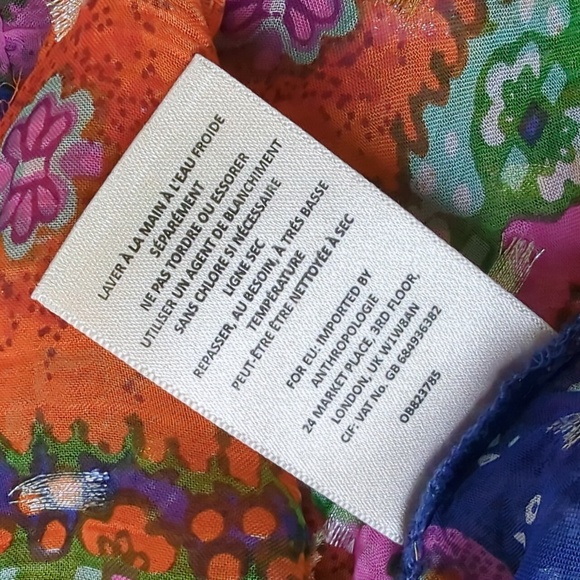 ANTHRO I Boho Sheer Smocked Antonella Peasant Blouse Top by Akemi + Kin, XS - Picture 13 of 15